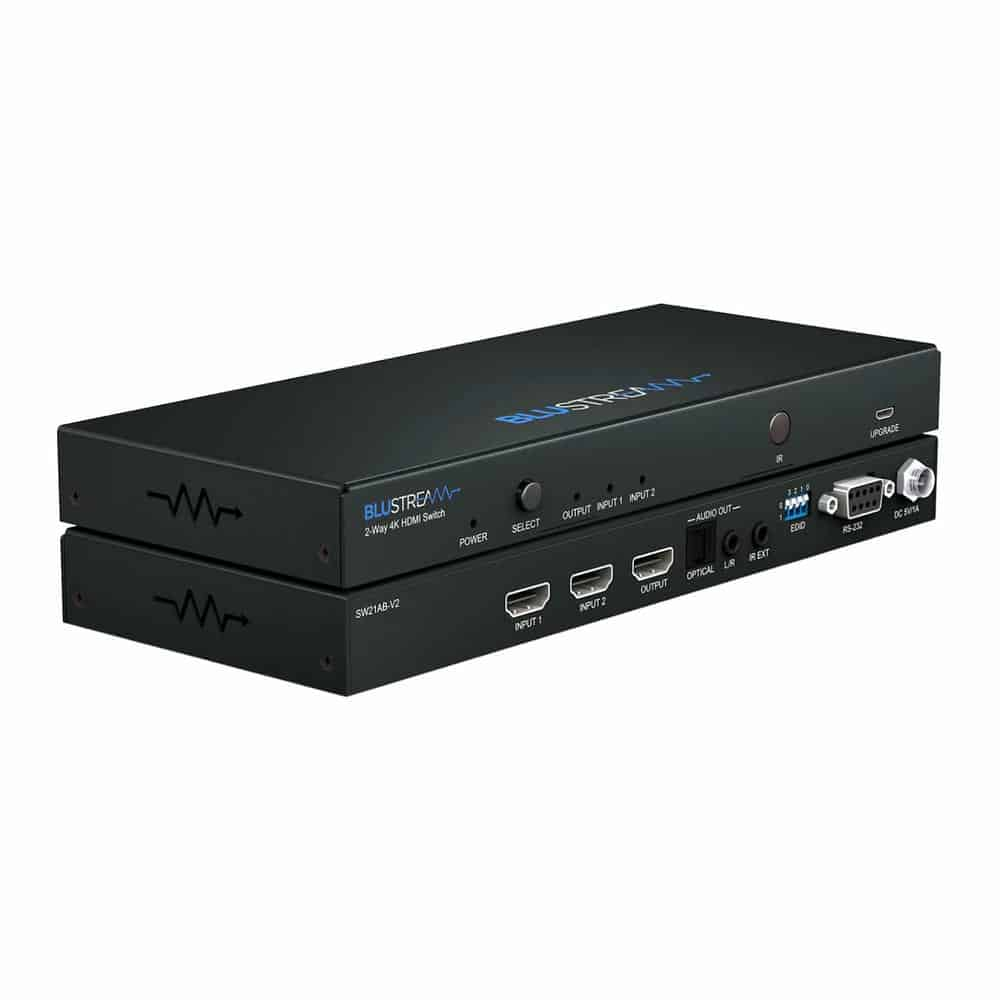 Blustream 2-Way 4K HDMI Switch with Audio Breakout